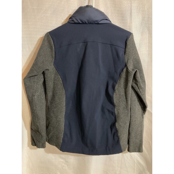 Columbia Women’s Medium Jacket Omni Heat Blue Gray Felt Sleeves Unique Style - Picture 2 of 9